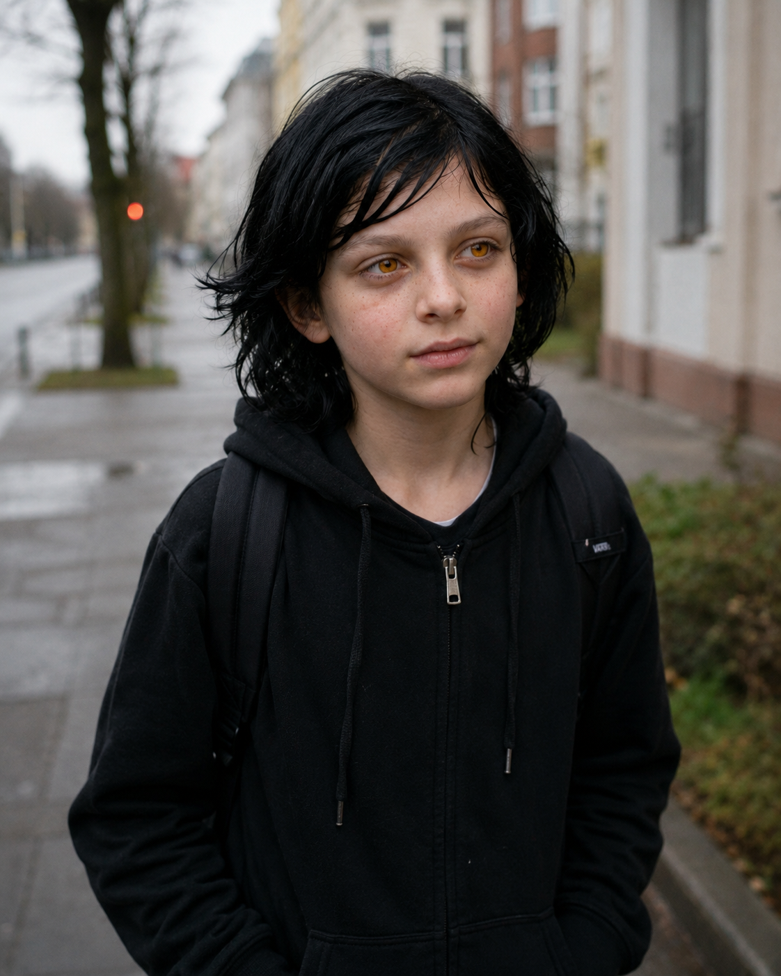 Street hoodie portrait